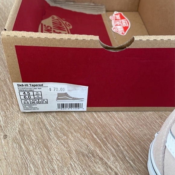 NEW! Vans Women’s Sk8-Hi Tapered Shoes Lilac Ash Suede and Canvas - Size 6 - Picture 12 of 12